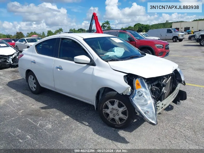 2018 Nissan Versa 1.6 Sv VIN: 3N1CN7APXJL883938 Lot: 40212294