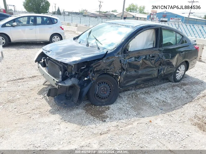 3N1CN7AP6JL884536 2018 Nissan Versa 1.6 S+