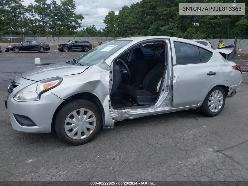 2018 Nissan Versa 1.6 S+ VIN: 3N1CN7AP9JL813363 Lot: 40222925