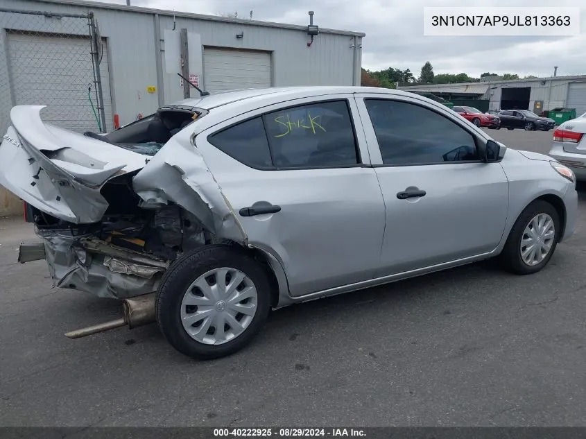 2018 Nissan Versa 1.6 S+ VIN: 3N1CN7AP9JL813363 Lot: 40222925