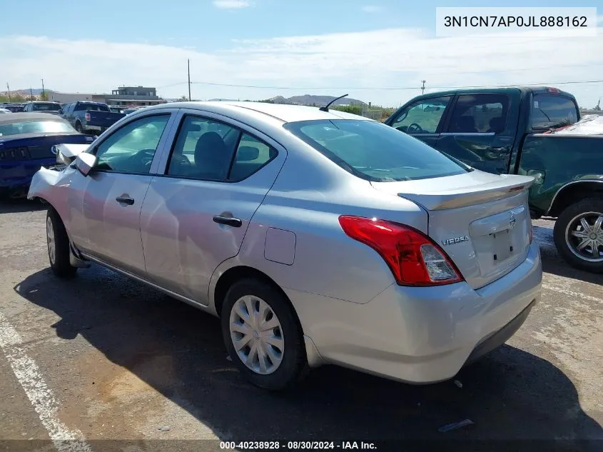 3N1CN7AP0JL888162 2018 Nissan Versa 1.6 S+