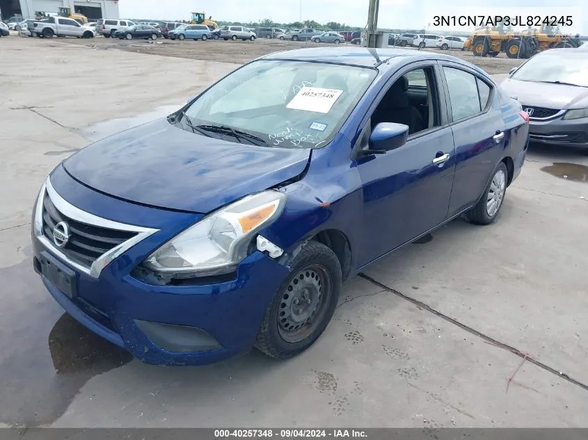 2018 Nissan Versa S/S Plus/Sv/Sl VIN: 3N1CN7AP3JL824245 Lot: 40257348