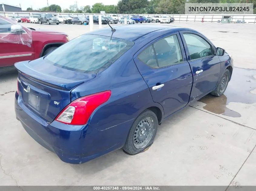 2018 Nissan Versa S/S Plus/Sv/Sl VIN: 3N1CN7AP3JL824245 Lot: 40257348