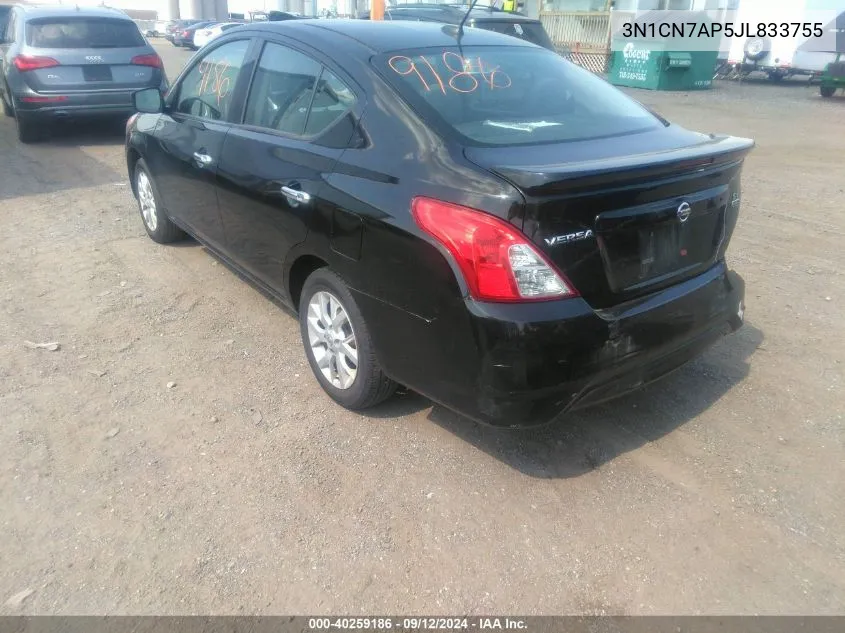 3N1CN7AP5JL833755 2018 Nissan Versa S/S Plus/Sv/Sl