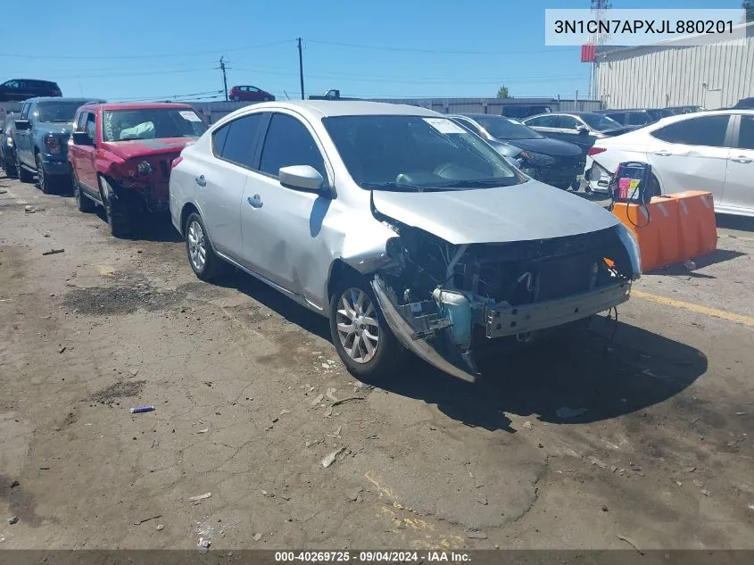 2018 Nissan Versa 1.6 Sv VIN: 3N1CN7APXJL880201 Lot: 40269725