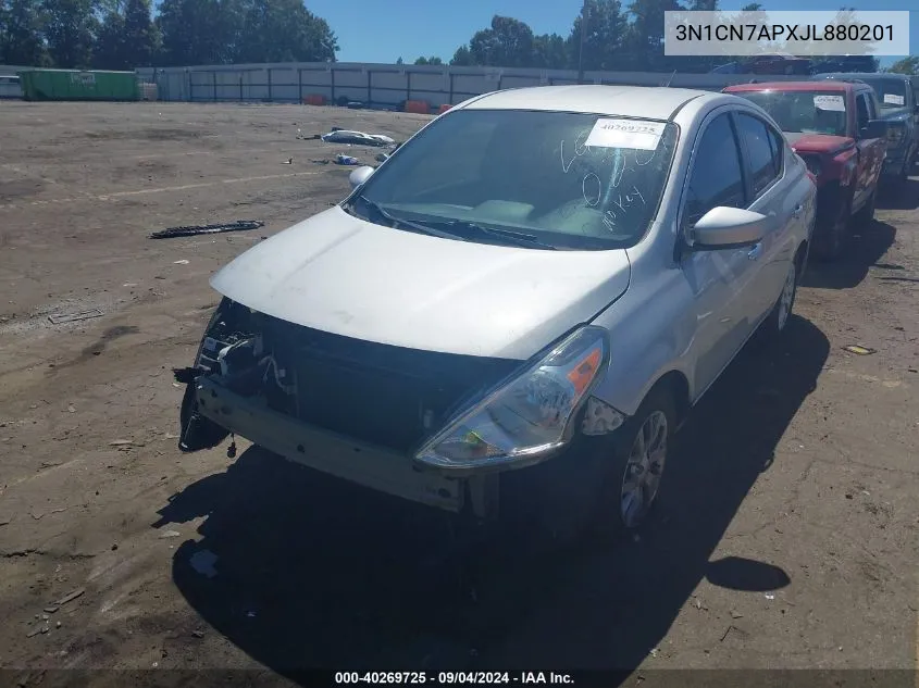 2018 Nissan Versa 1.6 Sv VIN: 3N1CN7APXJL880201 Lot: 40269725