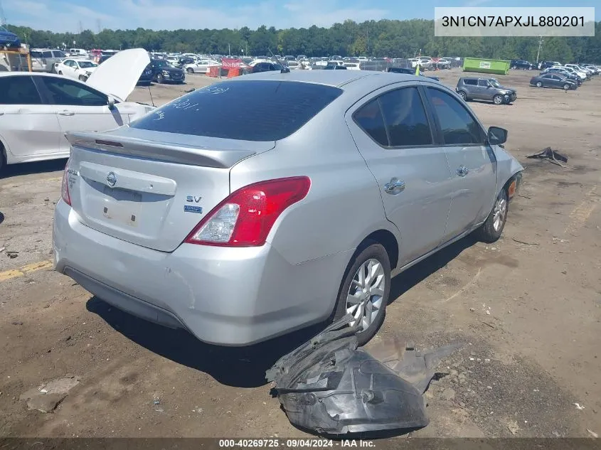 2018 Nissan Versa 1.6 Sv VIN: 3N1CN7APXJL880201 Lot: 40269725