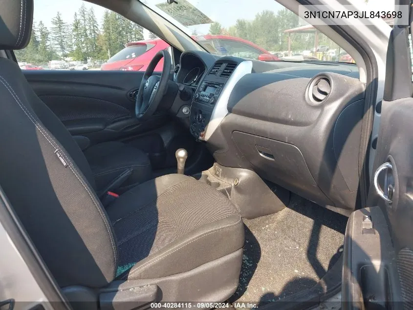 3N1CN7AP3JL843698 2018 Nissan Versa 1.6 Sv