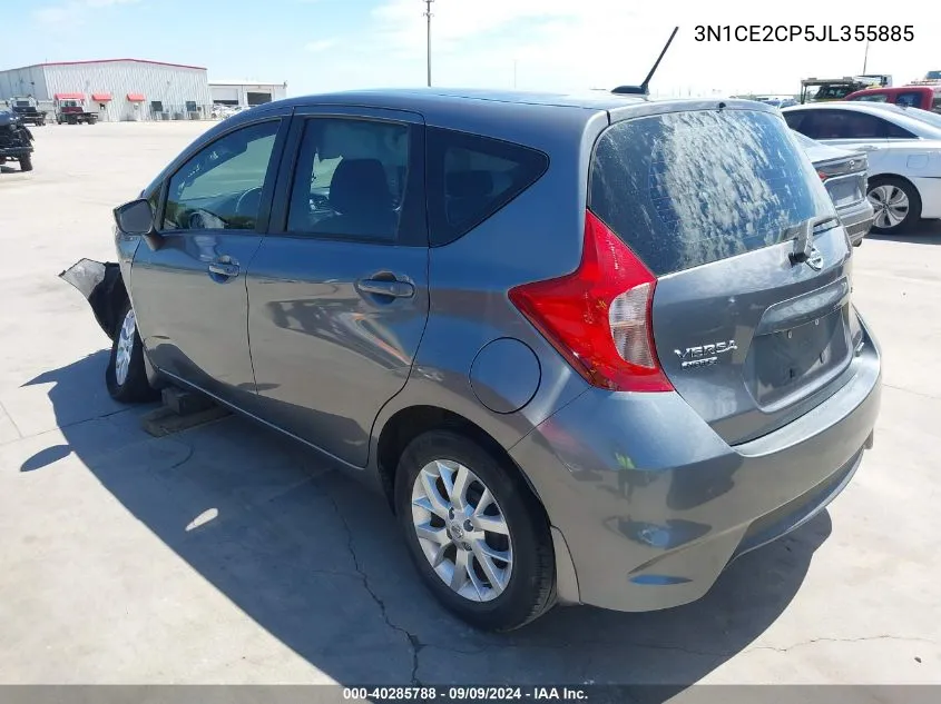 2018 Nissan Versa Note Sv VIN: 3N1CE2CP5JL355885 Lot: 40285788