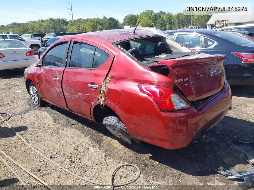 2018 Nissan Versa 1.6 Sv VIN: 3N1CN7AP7JL845275 Lot: 40288786