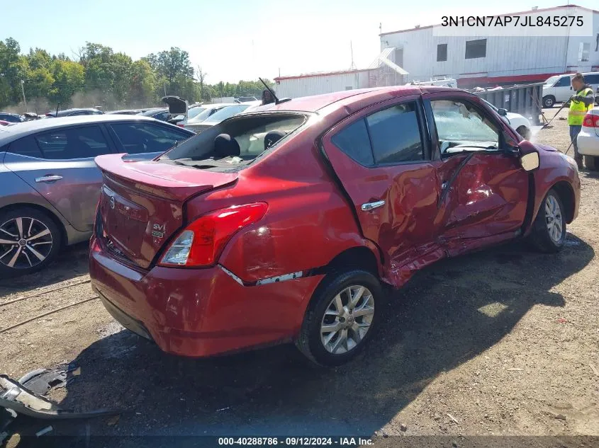 2018 Nissan Versa 1.6 Sv VIN: 3N1CN7AP7JL845275 Lot: 40288786