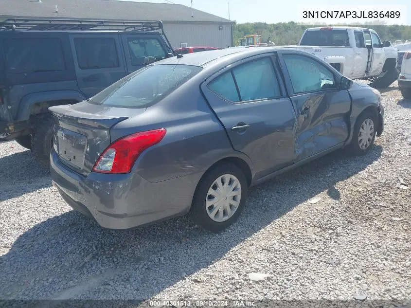 2018 Nissan Versa S/S Plus/Sv/Sl VIN: 3N1CN7AP3JL836489 Lot: 40301513