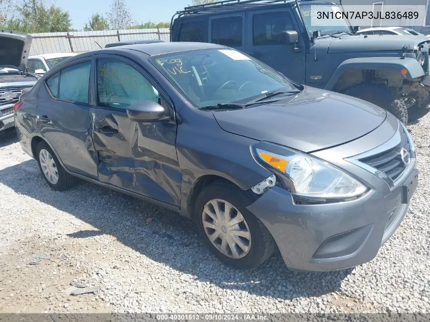 2018 Nissan Versa S/S Plus/Sv/Sl VIN: 3N1CN7AP3JL836489 Lot: 40301513