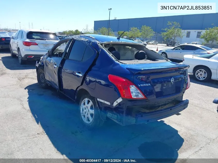 3N1CN7AP2JL853851 2018 Nissan Versa 1.6 Sv