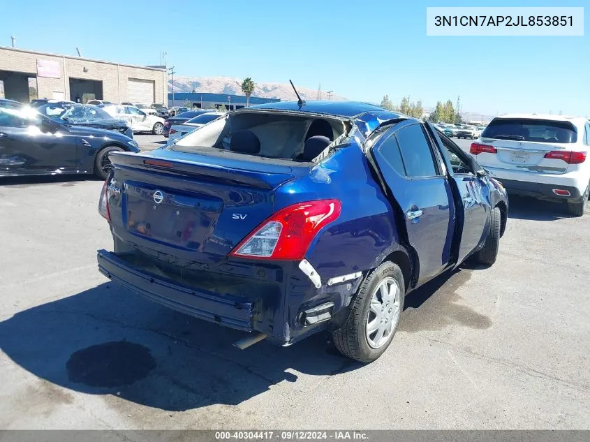 3N1CN7AP2JL853851 2018 Nissan Versa 1.6 Sv