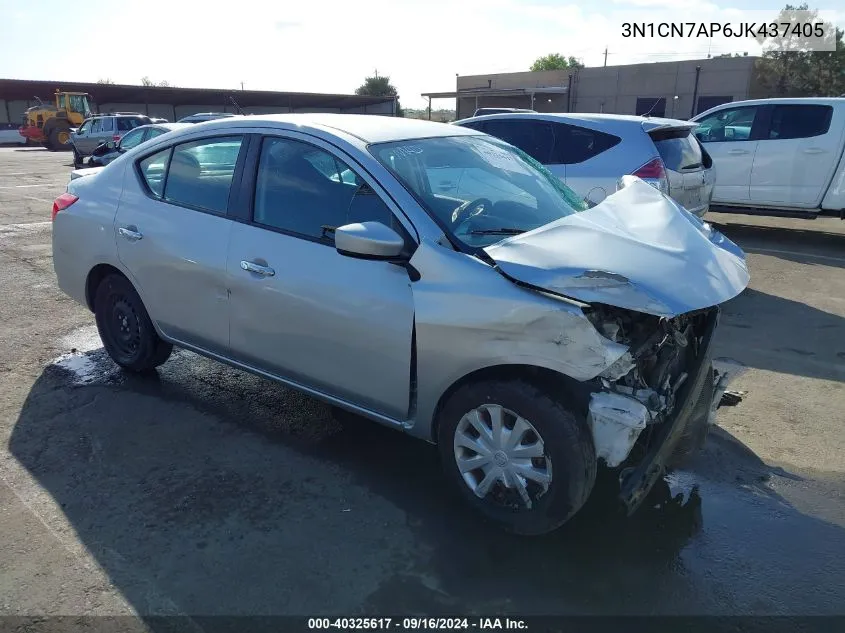 2018 Nissan Versa 1.6 Sv VIN: 3N1CN7AP6JK437405 Lot: 40325617