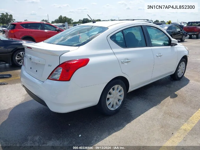 2018 Nissan Versa 1.6 Sv VIN: 3N1CN7AP4JL852300 Lot: 40336886