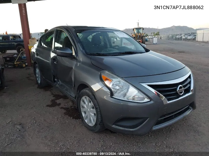 2018 Nissan Versa S/S Plus/Sv/Sl VIN: 3N1CN7AP7JL888062 Lot: 40339780