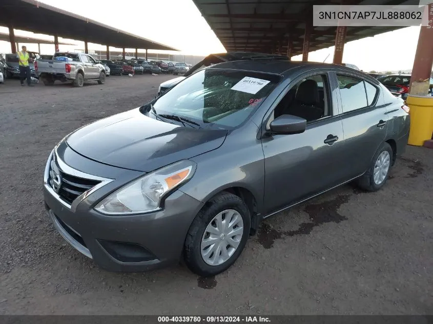 2018 Nissan Versa S/S Plus/Sv/Sl VIN: 3N1CN7AP7JL888062 Lot: 40339780