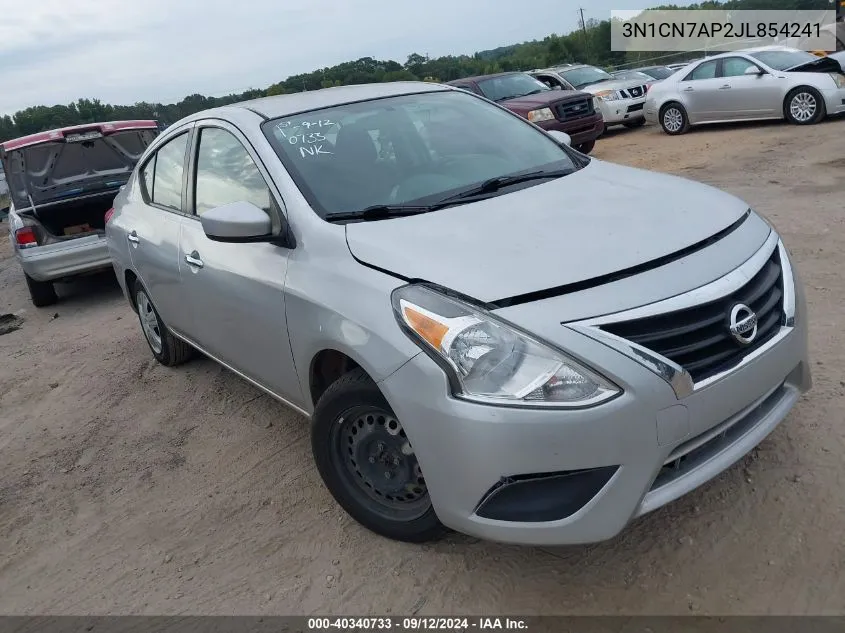 2018 Nissan Versa 1.6 Sv VIN: 3N1CN7AP2JL854241 Lot: 40340733