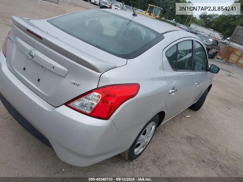 2018 Nissan Versa 1.6 Sv VIN: 3N1CN7AP2JL854241 Lot: 40340733