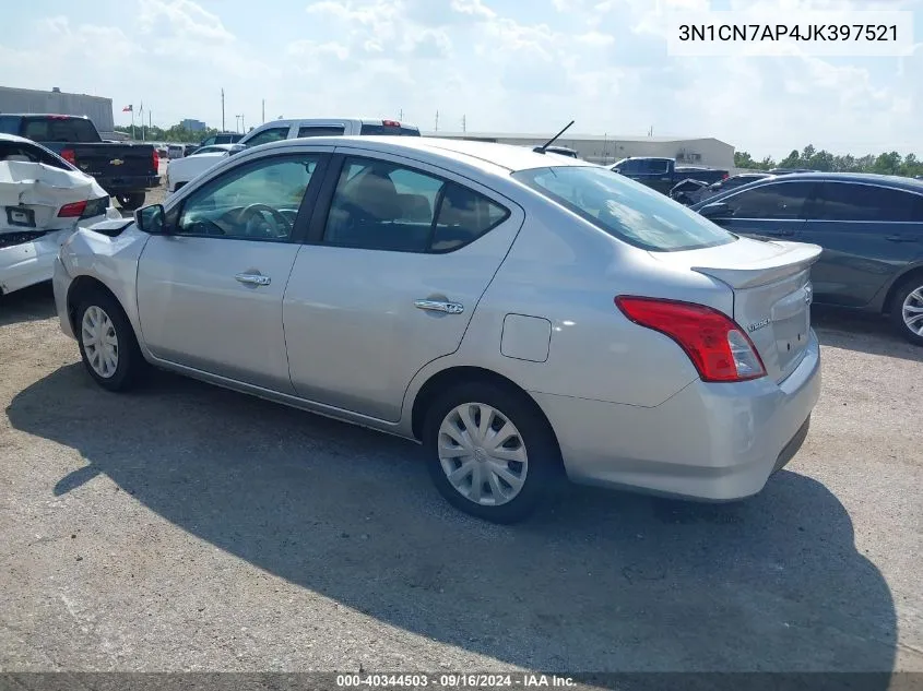 2018 Nissan Versa 1.6 Sv VIN: 3N1CN7AP4JK397521 Lot: 40344503