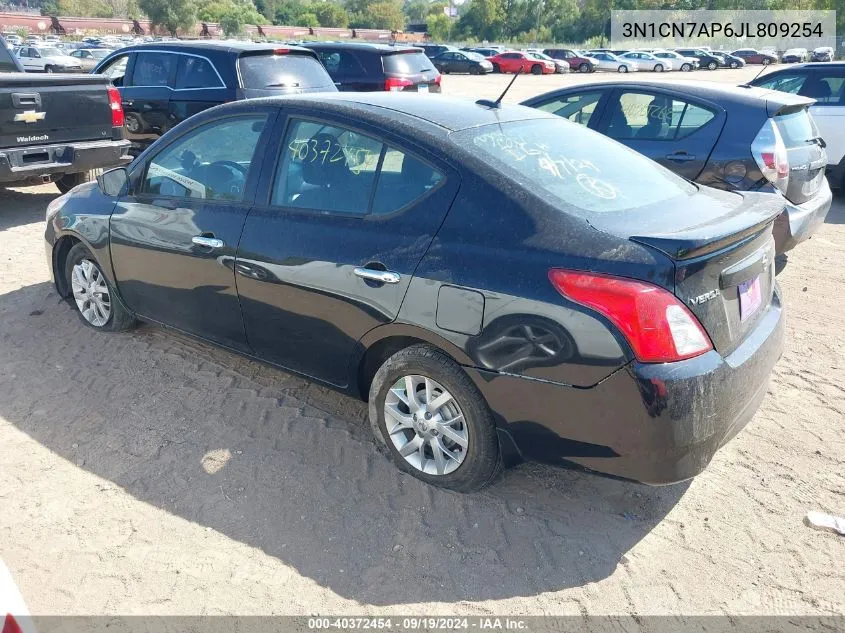 2018 Nissan Versa 1.6 Sv VIN: 3N1CN7AP6JL809254 Lot: 40372454