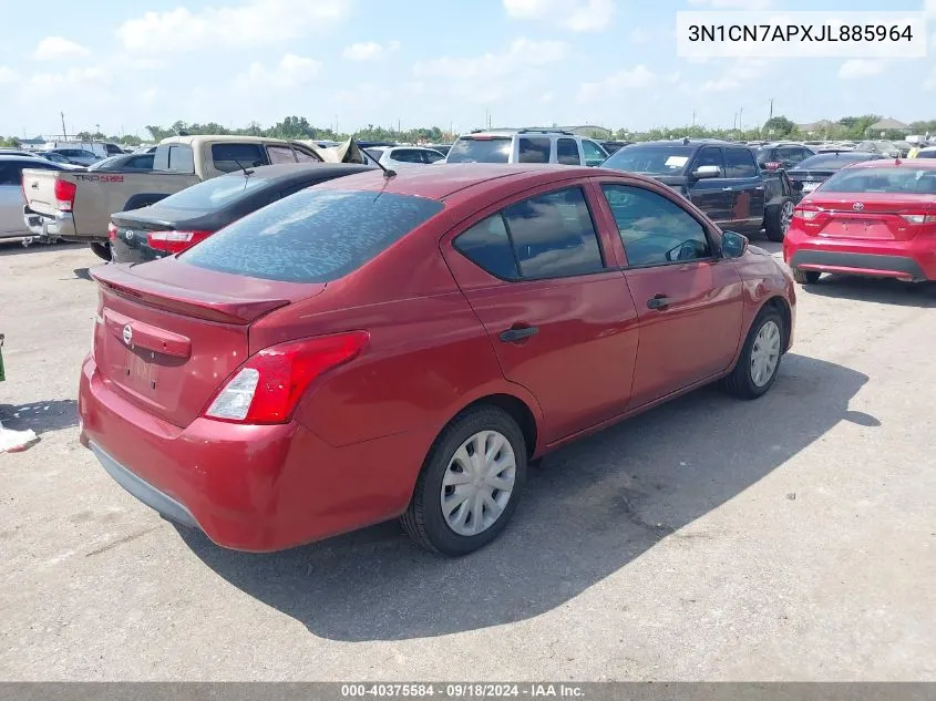 3N1CN7APXJL885964 2018 Nissan Versa S/S Plus/Sv/Sl