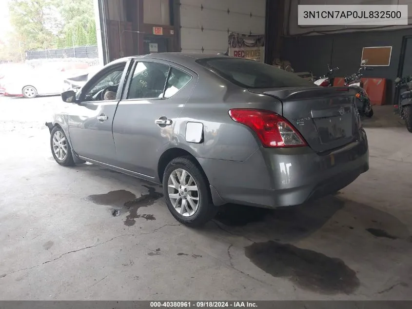 2018 Nissan Versa 1.6 Sv VIN: 3N1CN7AP0JL832500 Lot: 40380961