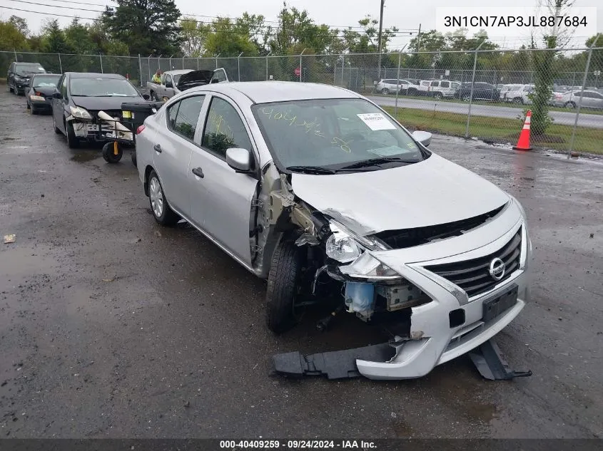 2018 Nissan Versa 1.6 S VIN: 3N1CN7AP3JL887684 Lot: 40409259