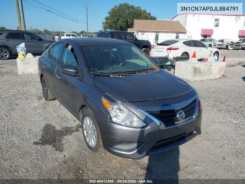 2018 Nissan Versa S/S Plus/Sv/Sl VIN: 3N1CN7AP0JL884791 Lot: 40412408