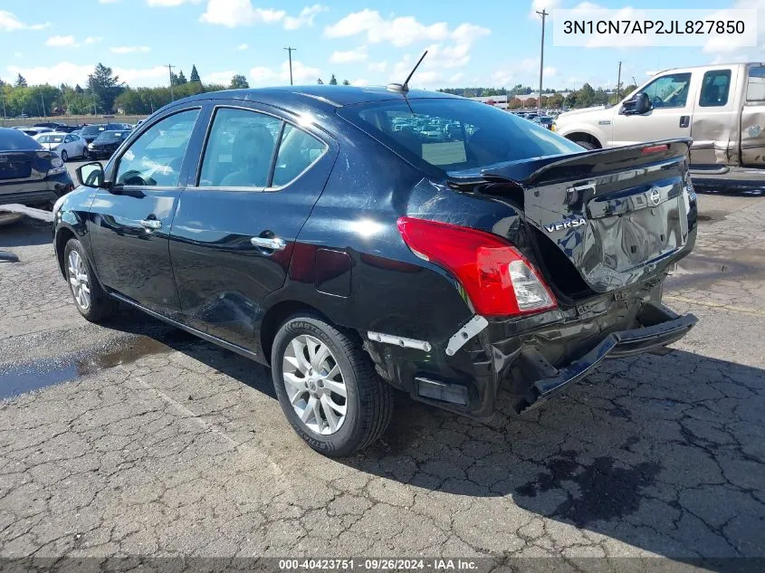 3N1CN7AP2JL827850 2018 Nissan Versa 1.6 Sv