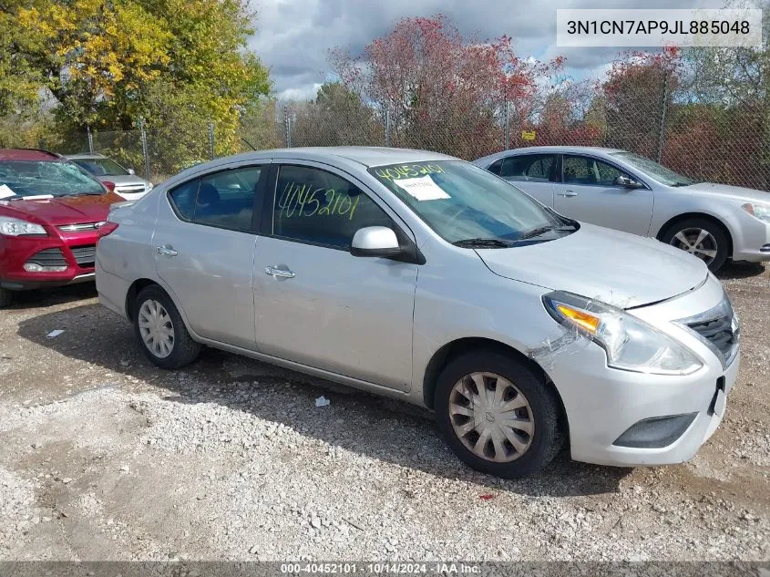 2018 Nissan Versa 1.6 Sv VIN: 3N1CN7AP9JL885048 Lot: 40452101