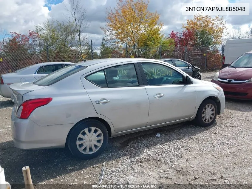 2018 Nissan Versa 1.6 Sv VIN: 3N1CN7AP9JL885048 Lot: 40452101