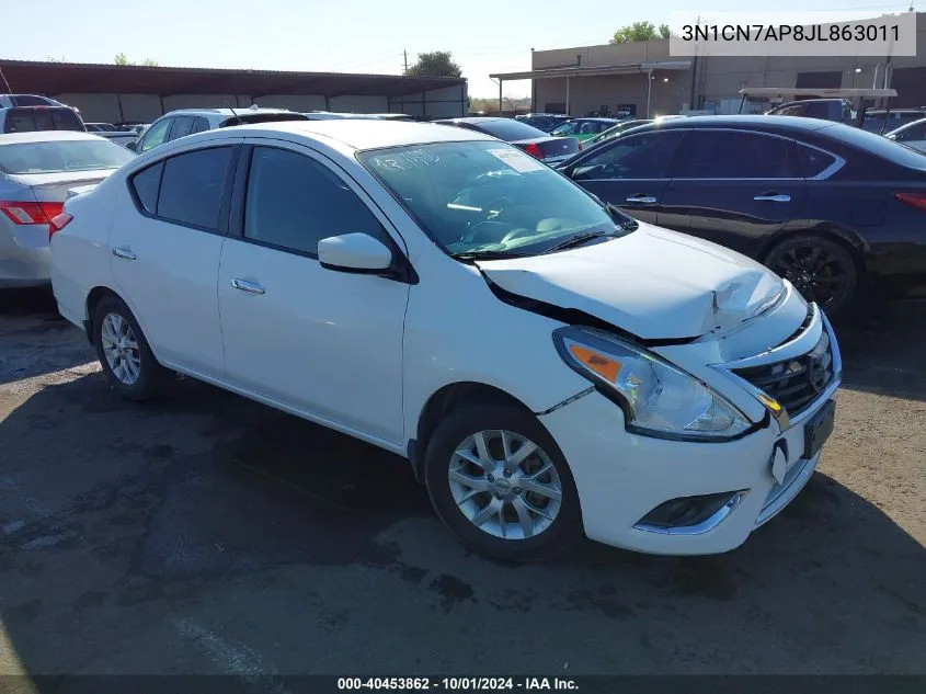 2018 Nissan Versa 1.6 Sv VIN: 3N1CN7AP8JL863011 Lot: 40453862