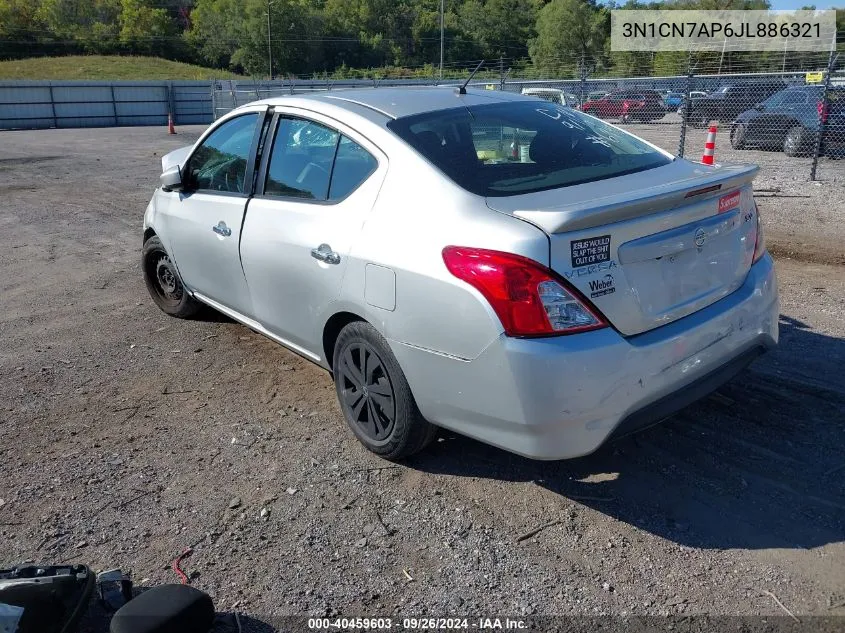 2018 Nissan Versa 1.6 Sv VIN: 3N1CN7AP6JL886321 Lot: 40459603