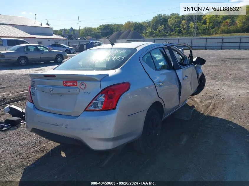 2018 Nissan Versa 1.6 Sv VIN: 3N1CN7AP6JL886321 Lot: 40459603