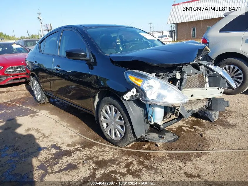 2018 Nissan Versa S/S Plus/Sv/Sl VIN: 3N1CN7AP4JL818471 Lot: 40472087