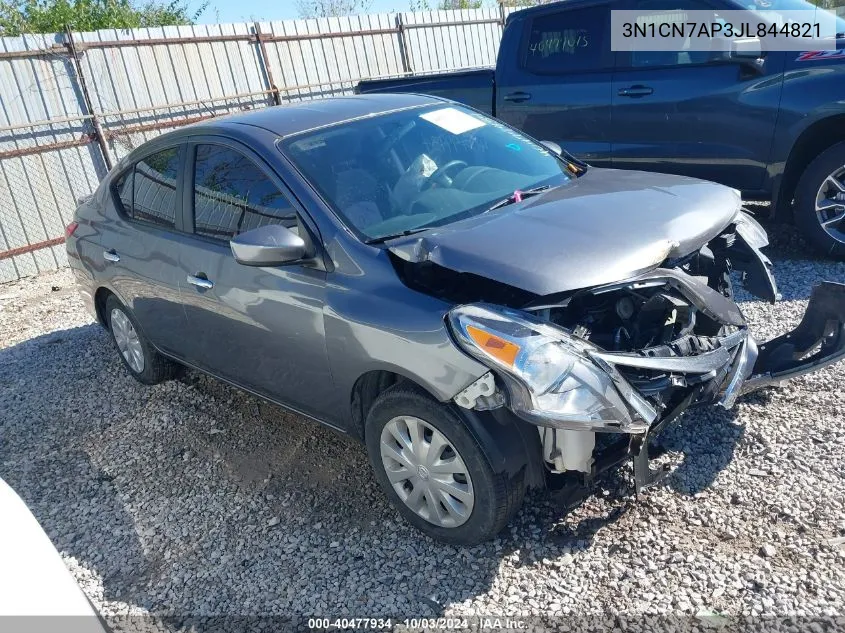 2018 Nissan Versa 1.6 Sv VIN: 3N1CN7AP3JL844821 Lot: 40477934