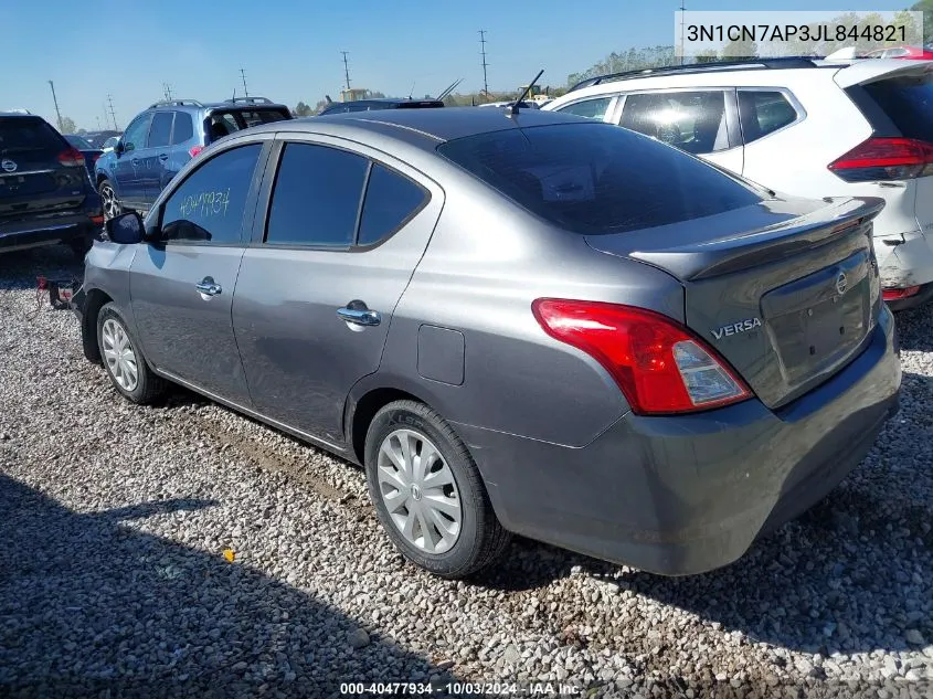 2018 Nissan Versa 1.6 Sv VIN: 3N1CN7AP3JL844821 Lot: 40477934