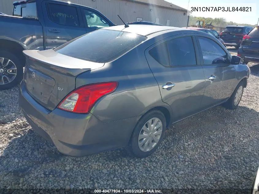 2018 Nissan Versa 1.6 Sv VIN: 3N1CN7AP3JL844821 Lot: 40477934