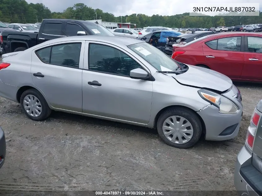 3N1CN7AP4JL887032 2018 Nissan Versa 1.6 S+