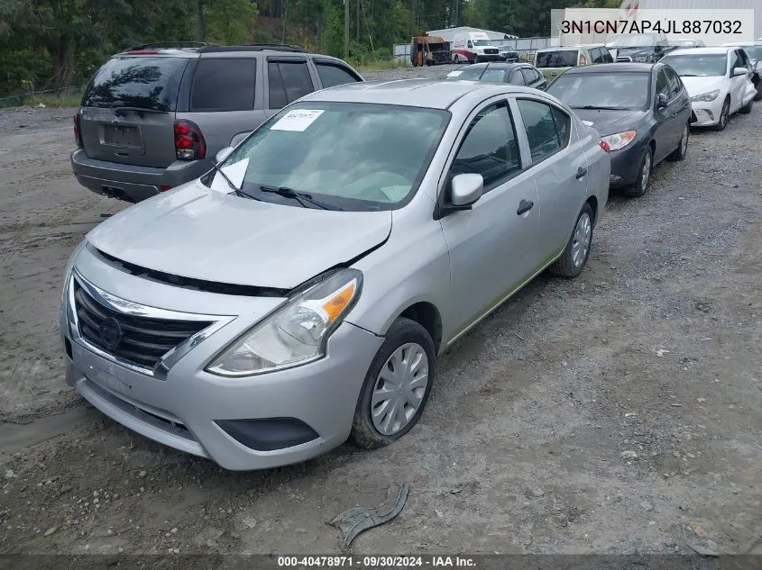 3N1CN7AP4JL887032 2018 Nissan Versa 1.6 S+