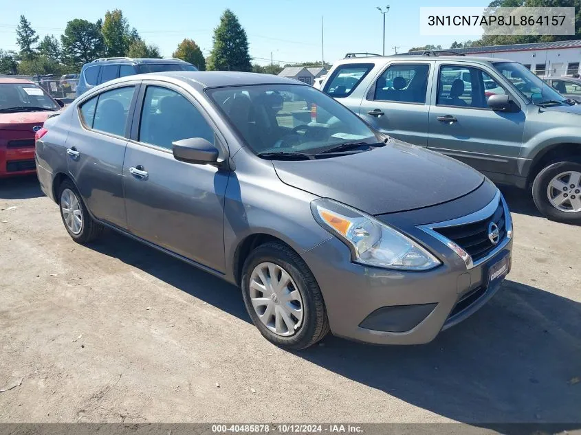 2018 Nissan Versa 1.6 Sv VIN: 3N1CN7AP8JL864157 Lot: 40485878