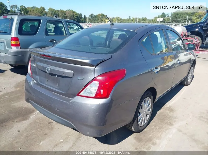 2018 Nissan Versa 1.6 Sv VIN: 3N1CN7AP8JL864157 Lot: 40485878