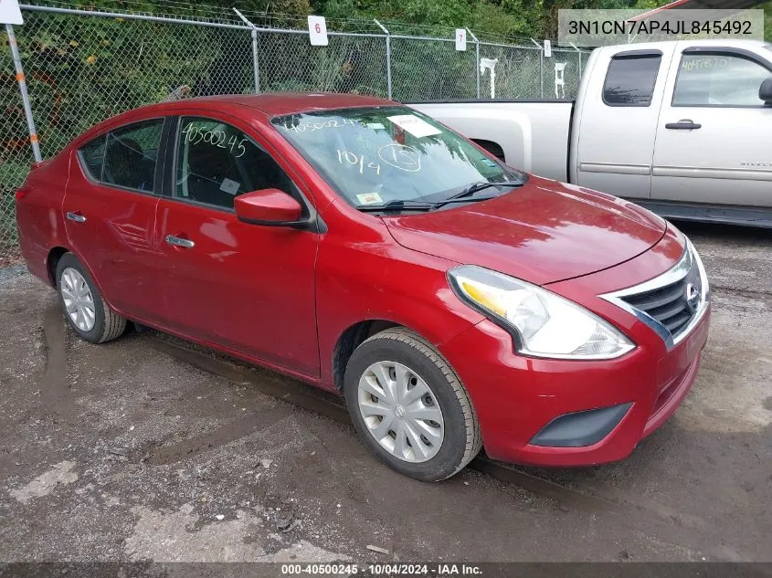 2018 Nissan Versa 1.6 Sv VIN: 3N1CN7AP4JL845492 Lot: 40500245