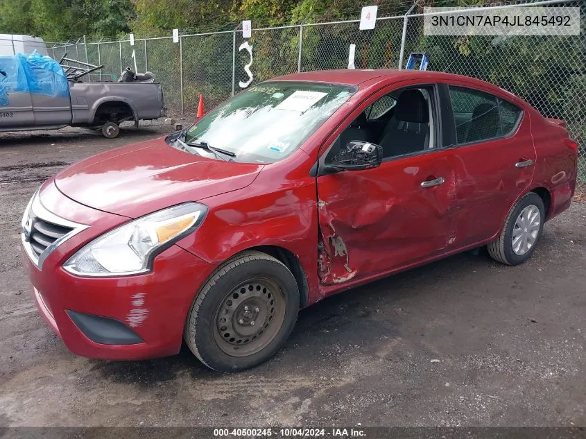 2018 Nissan Versa 1.6 Sv VIN: 3N1CN7AP4JL845492 Lot: 40500245