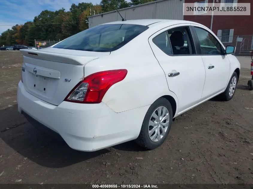 2018 Nissan Versa 1.6 Sv VIN: 3N1CN7AP1JL885528 Lot: 40569855