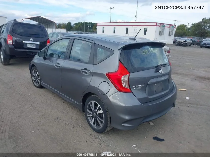 2018 Nissan Versa Note Sr VIN: 3N1CE2CP3JL357747 Lot: 40575811