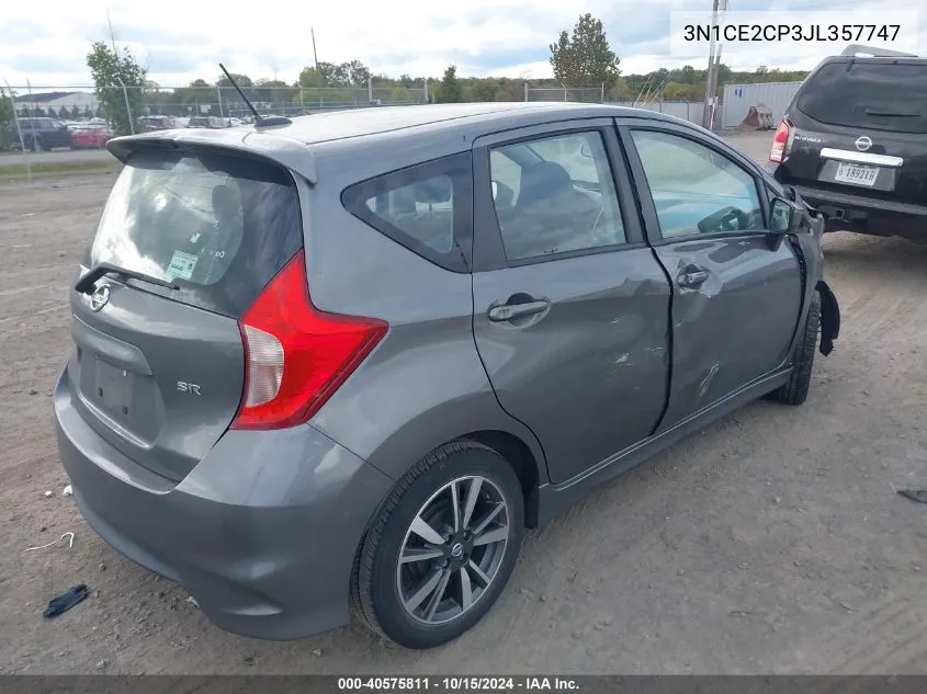 2018 Nissan Versa Note Sr VIN: 3N1CE2CP3JL357747 Lot: 40575811